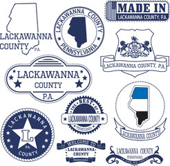 generic stamps and signs of Lackawanna county, PA