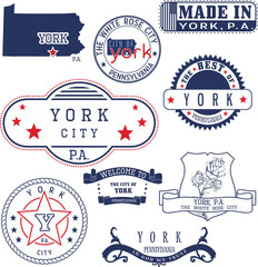 generic stamps and signs of York city, PA