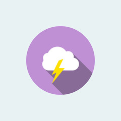 thunderstorm icon. flat style