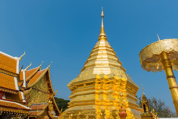 Fototapeta na wymiar Wat Phrathat Doi Suthep temple in Chiang Mai, Thailand.