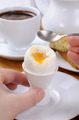 Boiled egg for breakfast