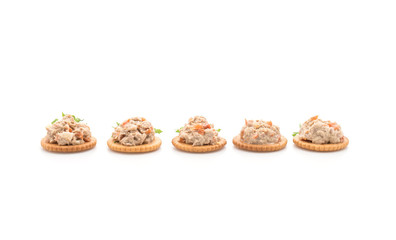 tuna salad with cracker