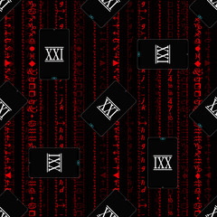 Seamless pattern, a realistic smartphone