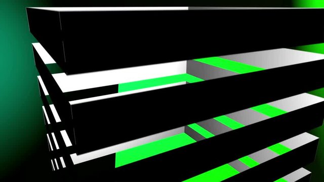 A colorul background loop with rotating 3D cube.