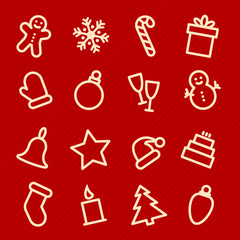 Christmas icon set
