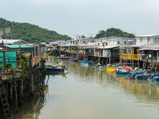 Fototapeta na wymiar Tai O Fishing Village (大澳漁村) in Hong Kong, China