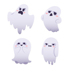 Obraz premium Ghost vector characters isolated