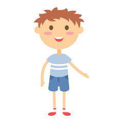 Cute boy vector illustration.