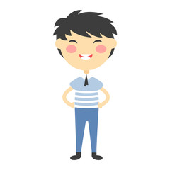 Cute boy vector illustration.