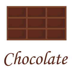 Chocolate piece isolated on white