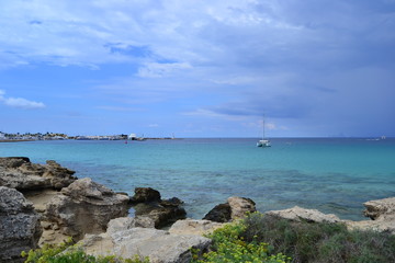 View from the coast on a beautiful bay