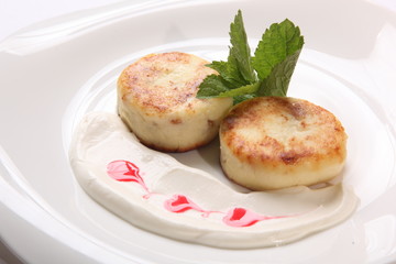 cheesecakes on white plate