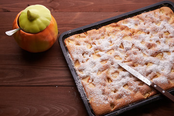 apple pie on the table