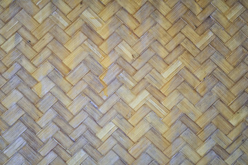 Handicraft Bamboo weave background texture.