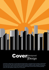 Fototapeta premium Book Cover City Concept Template