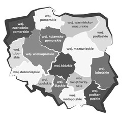 Podział administracyjny Polski © piaskun_
