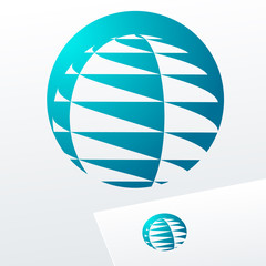 Round vector sign. Logo for Business, Technology and Corporation.