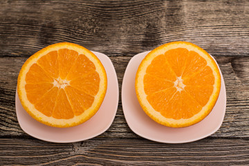 oranges fruit on wooden background