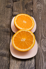 oranges fruit on wooden background