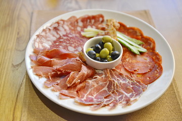 meats on a plate