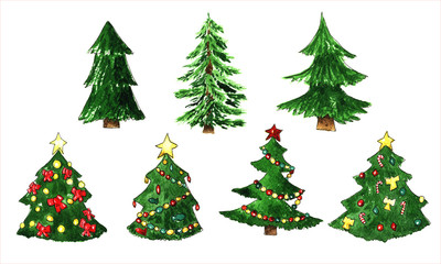 Fir tree for Chrismas set