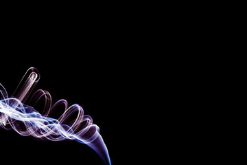 Abstract light smoke on a dark background