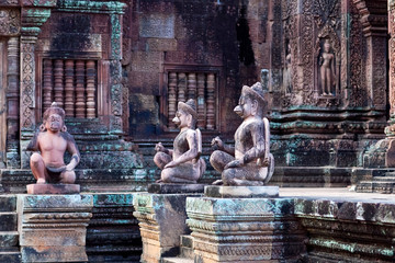 Fototapeta na wymiar Ancient Banteay Srey Temple, Cambodia