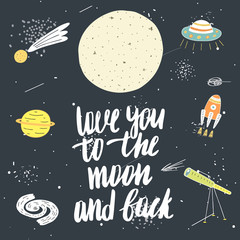 Cute hand drawn doodle card