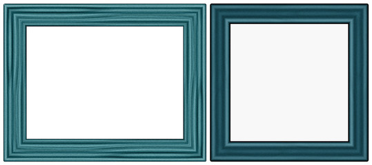 Fototapeta premium wooden frame isolated on white, set