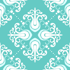 Vintage pattern with damask motifs