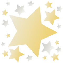 Golden Background With Stars,