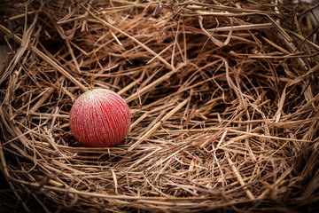 The nest of Christmas tree decorations