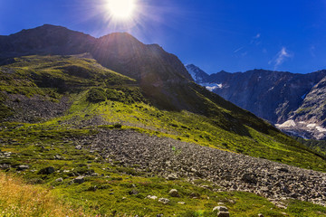 Chamonix panorama of the Alps