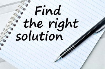Find the right solution words