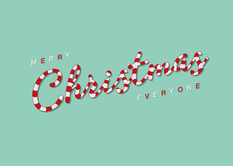 Merry Christmas Everyone - Candy Cane Script font
