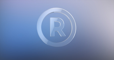 Registe Trademark Glass 3d Icon