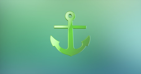 Sea Anchor Color 3d Icon