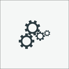 Cogwheel gear mechanism vector settings vector icon.