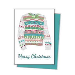 Christmas card with a sweater