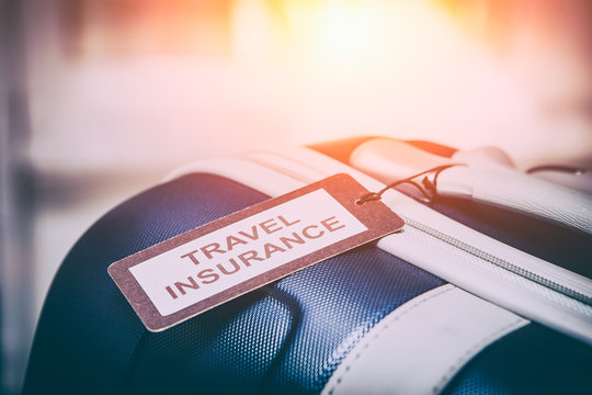 Travel insurance label.