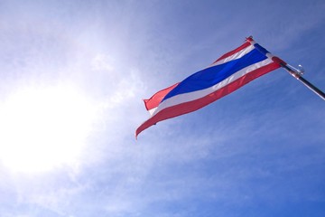 Thai flag with Blue Sky