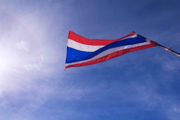 Thai flag with Blue Sky