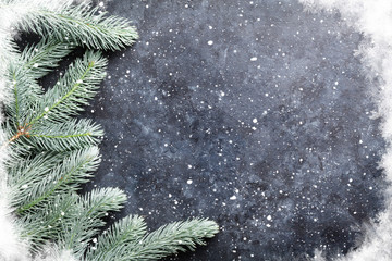 Christmas background with fir tree