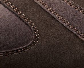 leather boots stitched thread