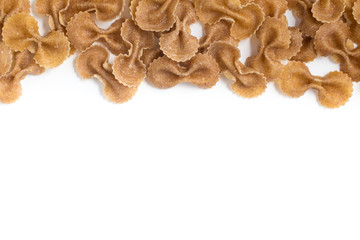 Wholegrain Farfalle Frame. wholemeal. Integral.