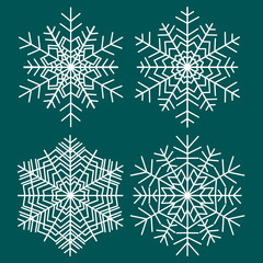 Decorative abstract snowflake. Vector illustrayion