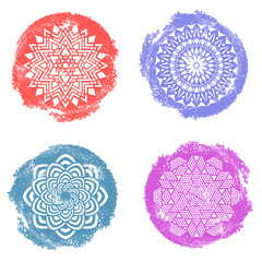 Vintage geometric abstract mandala collection