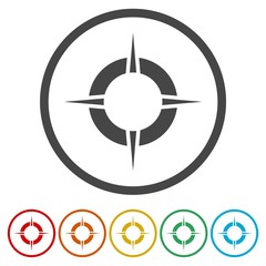 Compass icon, Compass icon eps10, Compass icon vector