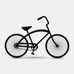 Retro bike isolated on white background. Vector illustration