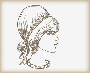 Female profile.
